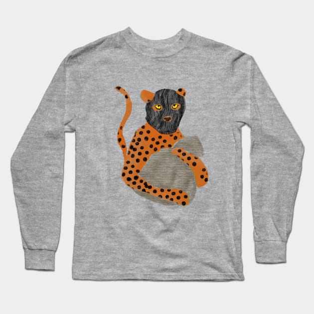 Cat Burglar Long Sleeve T-Shirt by Animal Surrealism